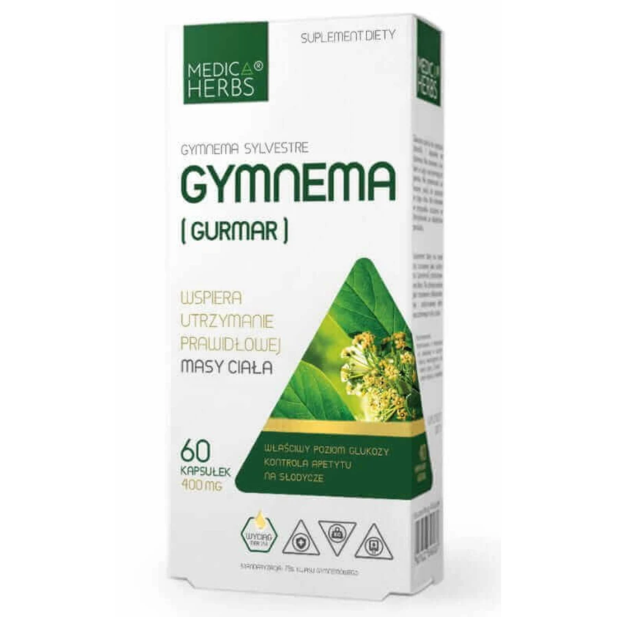 Гимнема (гурмана) 400 мг, 60 капсул Medica Herbs: цены и характеристики