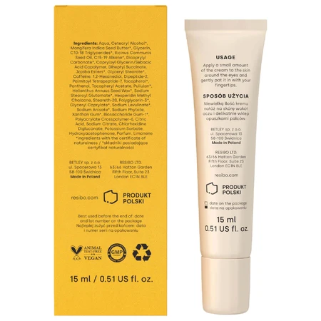 Resibo Mango Eye Lift, суперлифтинг-крем для век, 15 мл: цены и характеристики