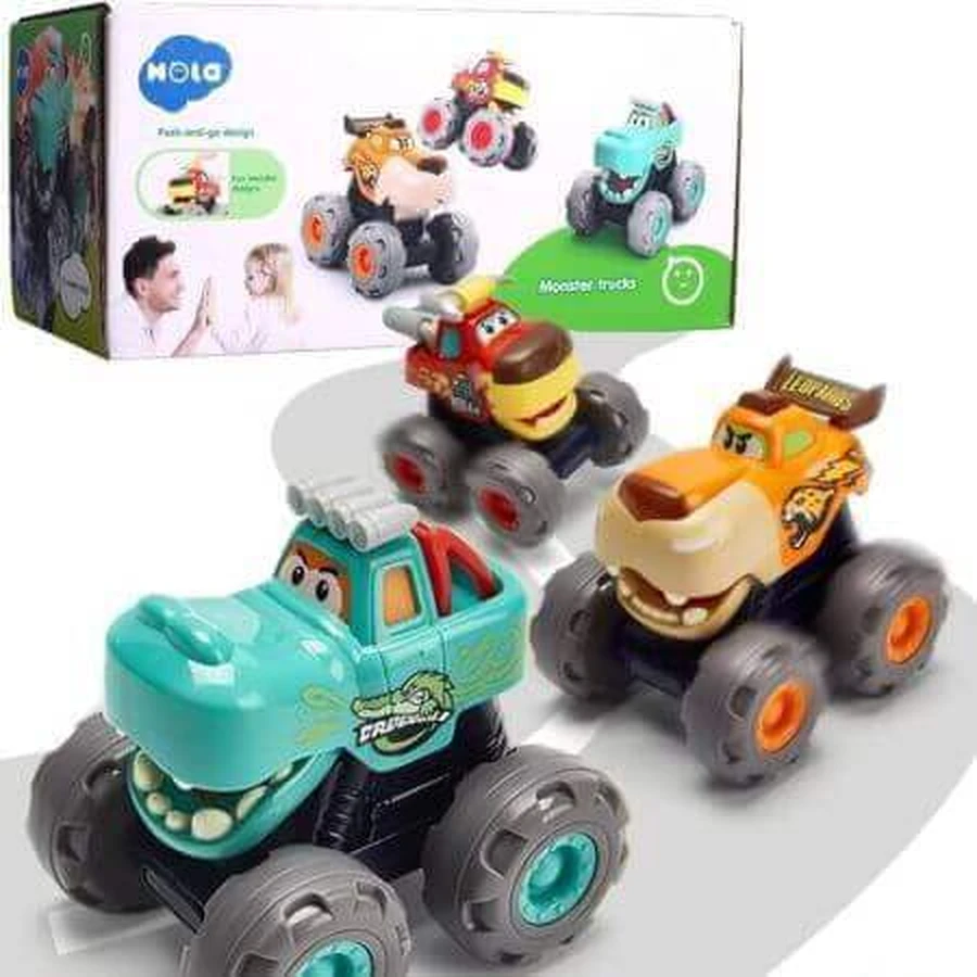 Набор из 3 машинок Bebe Monster Truck, 18 месяцев+, Hola: цены и характеристики