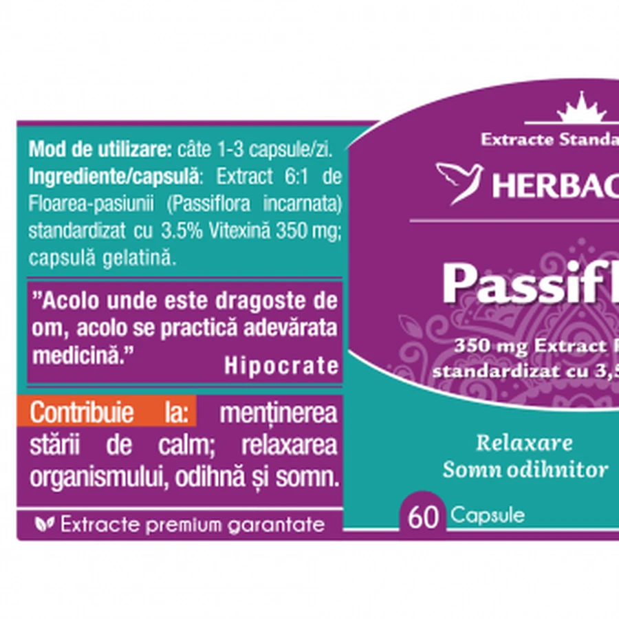 Herbagetica Passionflower x 60cps: ціни та характеристики
