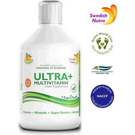 Поливитаминная жидкость Swedish Nutra Ultra+ Liquid Multivitamin, 500 мл: цены и характеристики