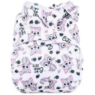 Bobánek Pocket extra soft AIO diaper Premium snaps - Cute cats