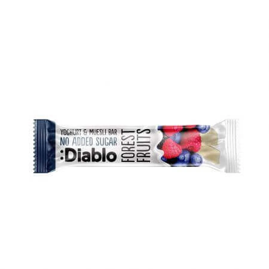 Батончик без сахара со злаками, ягодами и йогуртовой глазурью, 30 г, Diablo: цены и характеристики