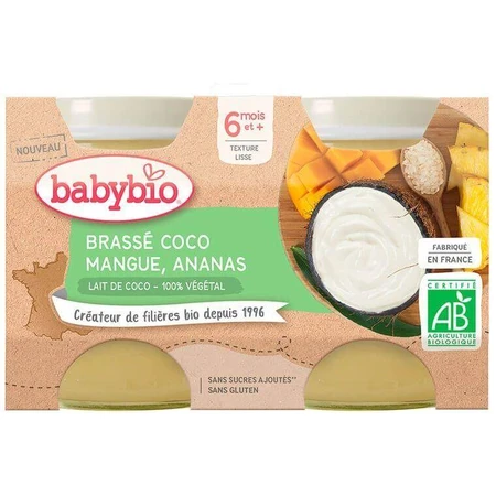 Babybio Кокосовое молоко яблоко манго 2 x 130 г: цены и характеристики