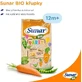 Sunar BIO Party mix, гороховые и морковные детские чипсы 45 г