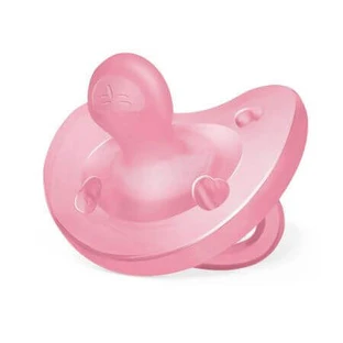 Анатомическая силиконовая пустышка PhysioSoft, 6-16 месяцев, розовая, Chicco