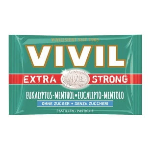 Цукерки Vivil Extra Strong з інтенсивним смаком евкаліпту та ментолу, без цукру, 25 г