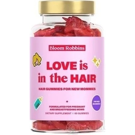 LOVE is in the HAIR - жевательные резинки для волос для молодых мам 1×60 шт, питательная добавка для мам: цены и характеристики