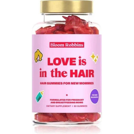 LOVE is in the HAIR - жевательные резинки для волос для молодых мам 1×60 шт, питательная добавка для мам: цены и характеристики