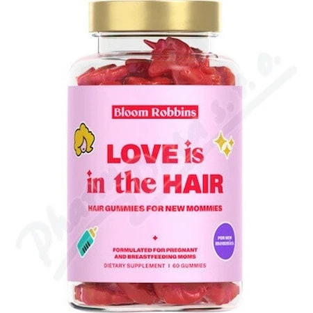 LOVE is in the HAIR - жевательные резинки для волос для молодых мам 1×60 шт, питательная добавка для мам: цены и характеристики