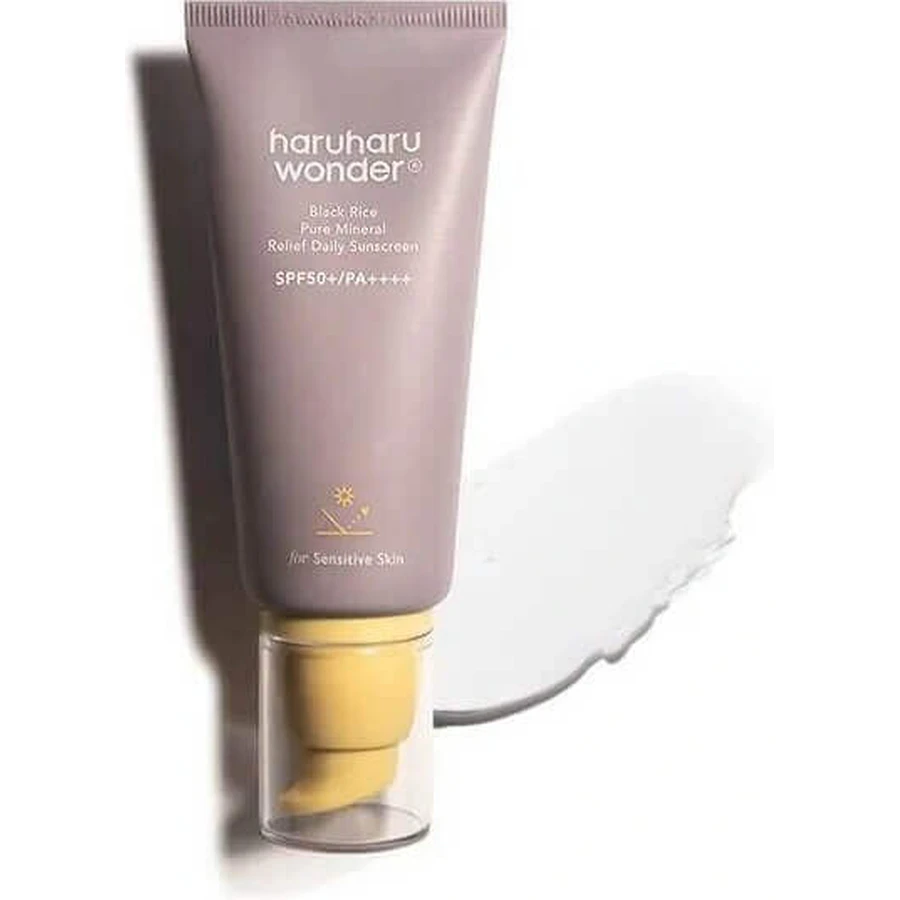 Haruharu Wonder Black Rice Pure Mineral Relief Денний сонцезахисний крем SPF50+/PA++++ 1×50 мл, мінеральний сонцезахисний крем: ціни та характеристики
