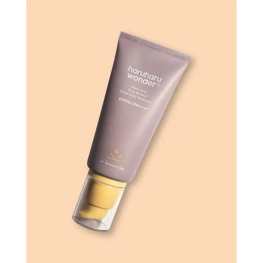 Haruharu Wonder Black Rice Pure Mineral Relief Денний сонцезахисний крем SPF50+/PA++++ 1×50 мл, мінеральний сонцезахисний крем: ціни та характеристики