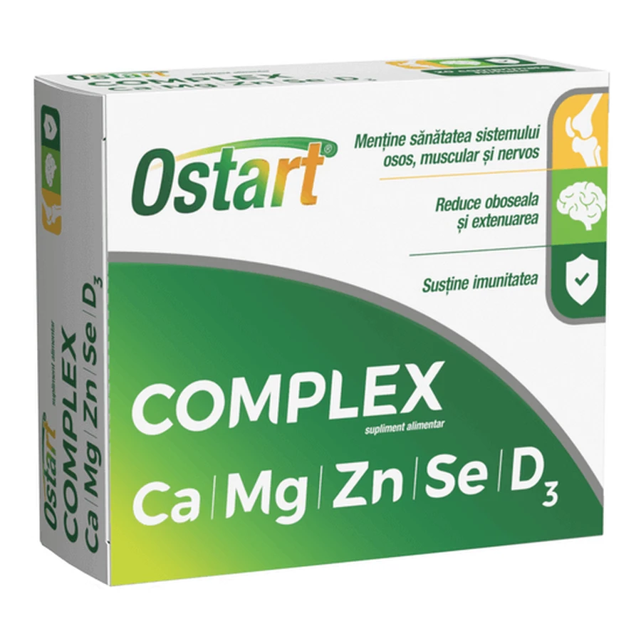 Ostart Комплекс Ca + Mg + Zn + Se + D3, 30 таблеток, Fiterman: ціни та характеристики