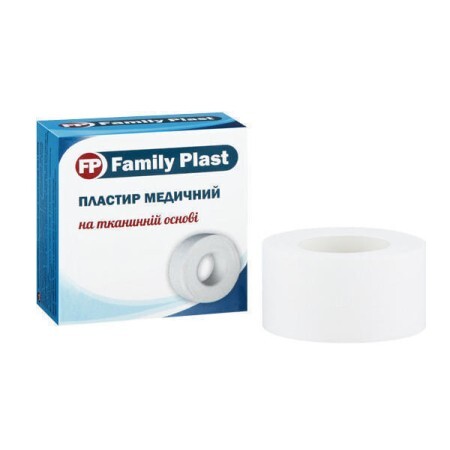 Пластир медичний Family Plast на тканинній основі 2 см х 250 см