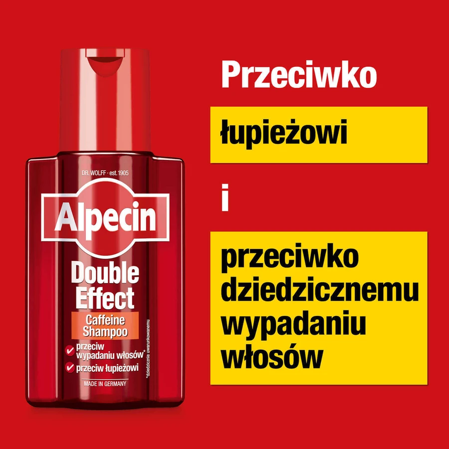 Alpecin Double Effect, шампунь с кофеином против выпадения воска и против высыпаний, 200 мл: цены и характеристики