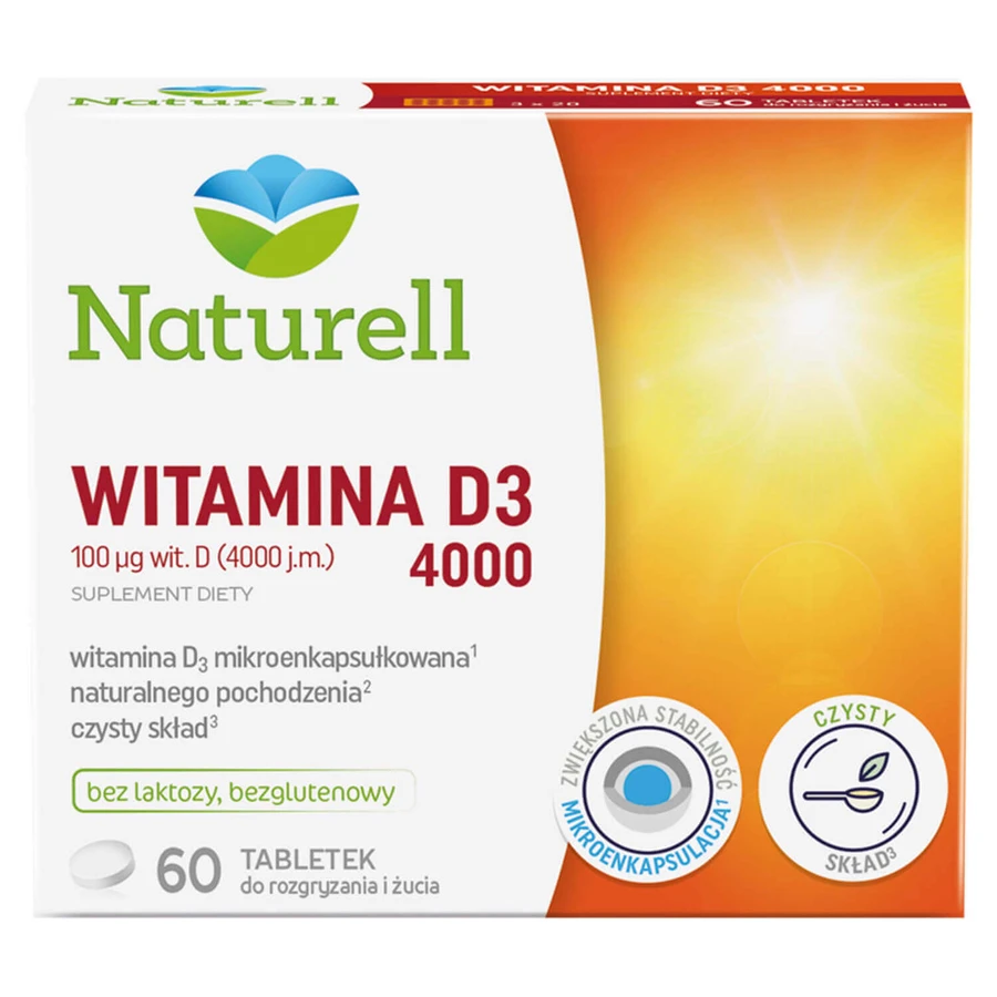 Naturell Вітамін D3 4000, 60 жувальних таблеток: ціни та характеристики