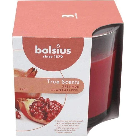 Bolsius Aromatic 2.0 Скло 95x95мм Гранат, ароматична свічка 1×1 шт, ароматична свічка: ціни та характеристики