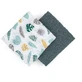 Petite&Mars Ковдра з бамбукового мусліну Misty Green Leaves 2в1, 120 х 120 см 2 шт