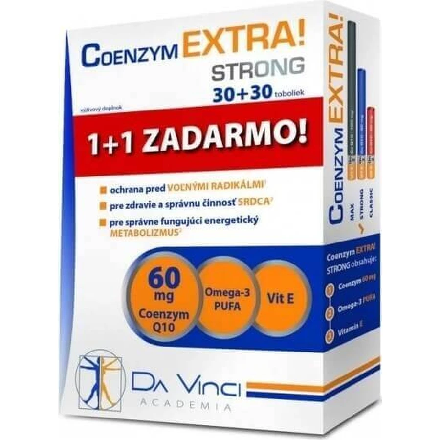 DA VINCI COENZYM Extra Strong 60 мг 1×60 капс.: ціни та характеристики