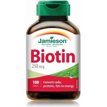 JAMIESON BIOTIN 250 мкг 1×100 тбл, біотин: ціни та характеристики