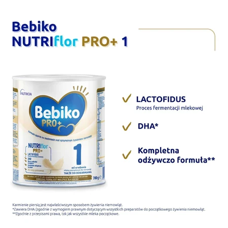 Сухая молочная смесь Bebiko Pro+ 1 Nutrriflor Pro+, с рождения, 700 г: цены и характеристики