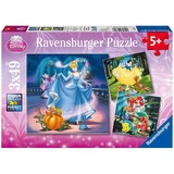 Пазл Белоснежка, Золушка и Ариэль, 3x49 деталей, Ravensburger