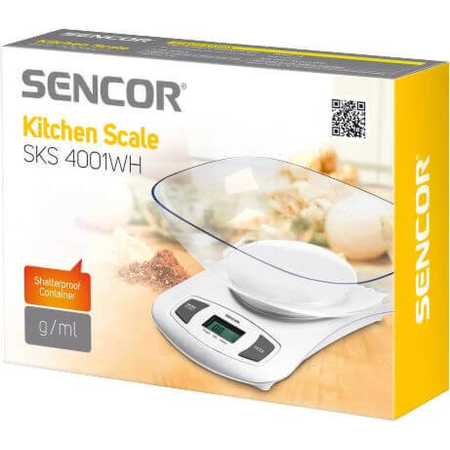 Кухонные весы Sencor SKS 4001WH: цены и характеристики