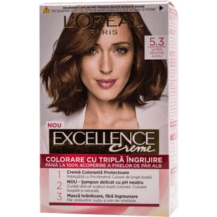 Loreal Paris EXCELLENCE CREME Стійка фарба для волосся з аміаком 5.3, 1 шт.