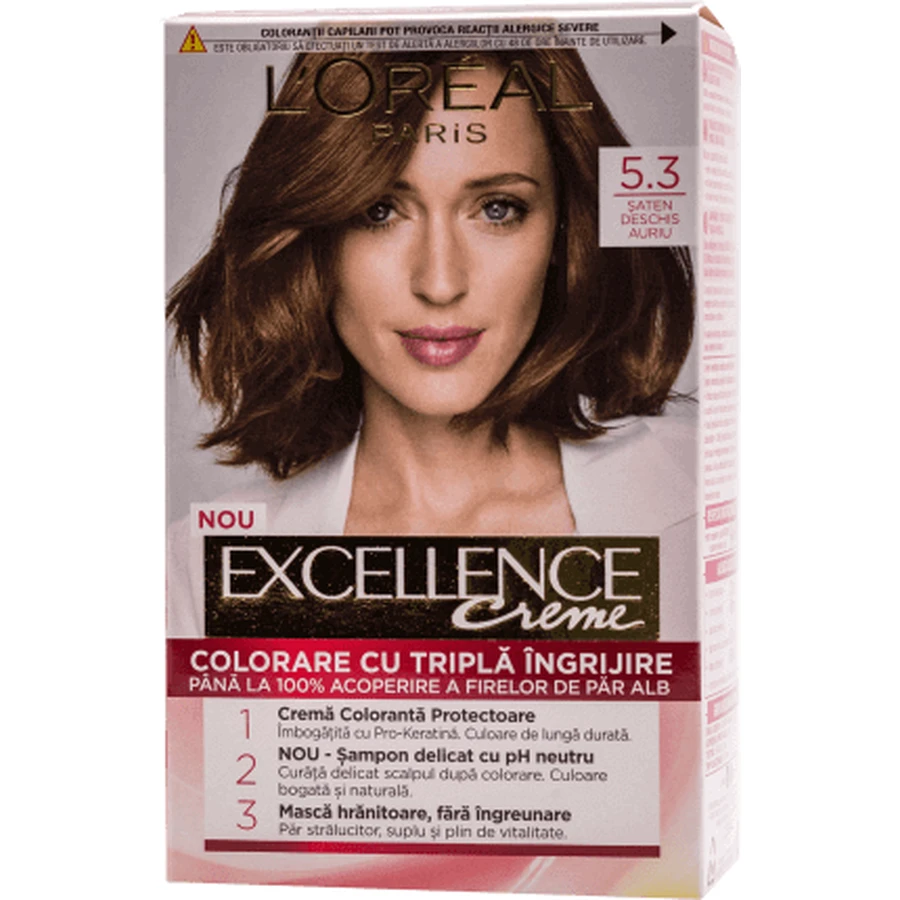 Loreal Paris EXCELLENCE CREME Стійка фарба для волосся з аміаком 5.3, 1 шт.: ціни та характеристики