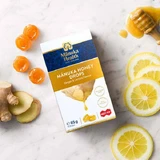 Manuka Health, конфеты с манукой MGOM400 + мед и витамин С, со вкусом имбиря и лимона, 15 штук