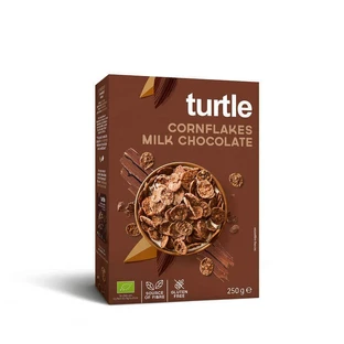 Кукурузные хлопья Eco в молочном шоколаде, 250 грамм, Turtle SPRL
