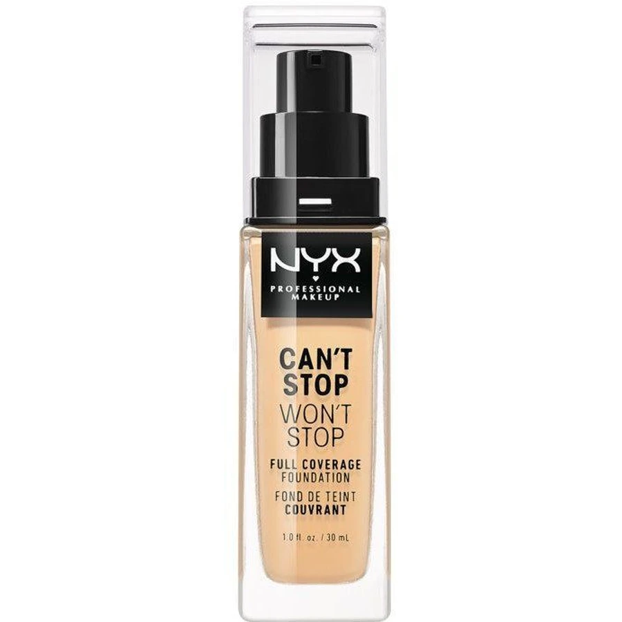 NYX Professional Makeup Тональна основа під макіяж Can't Stop Won't Stop 24 Hour Foundation High Coverage Makeup - відтінок 07 Natural 30 мл: ціни та характеристики