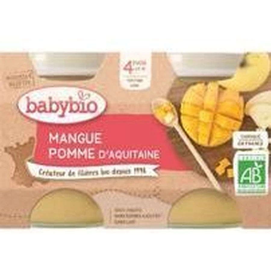 Фруктовые закуски Babybio яблоко, манго 2 x 130 г: цены и характеристики