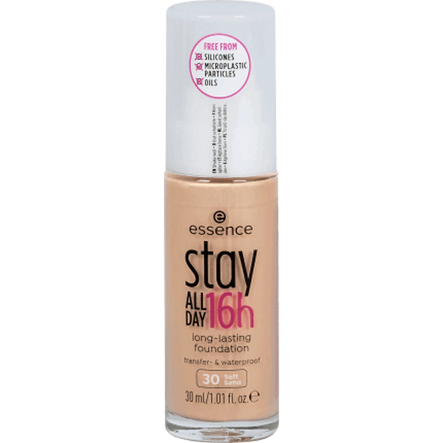 Essence Cosmetics Stay All Day 16h 16h Стійкий тональний крем 30 Soft Sand, 30 мл: ціни та характеристики