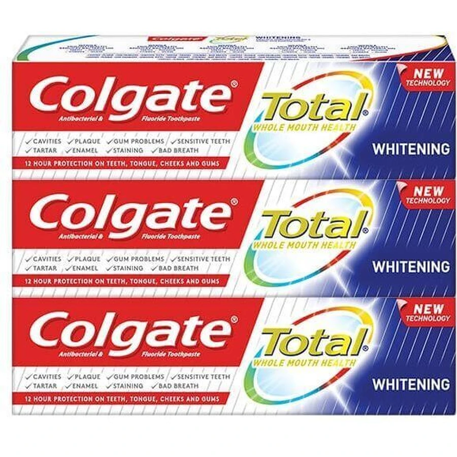 Відбілююча зубна паста Colgate Total Whitening 3 x 75 мл: ціни та характеристики
