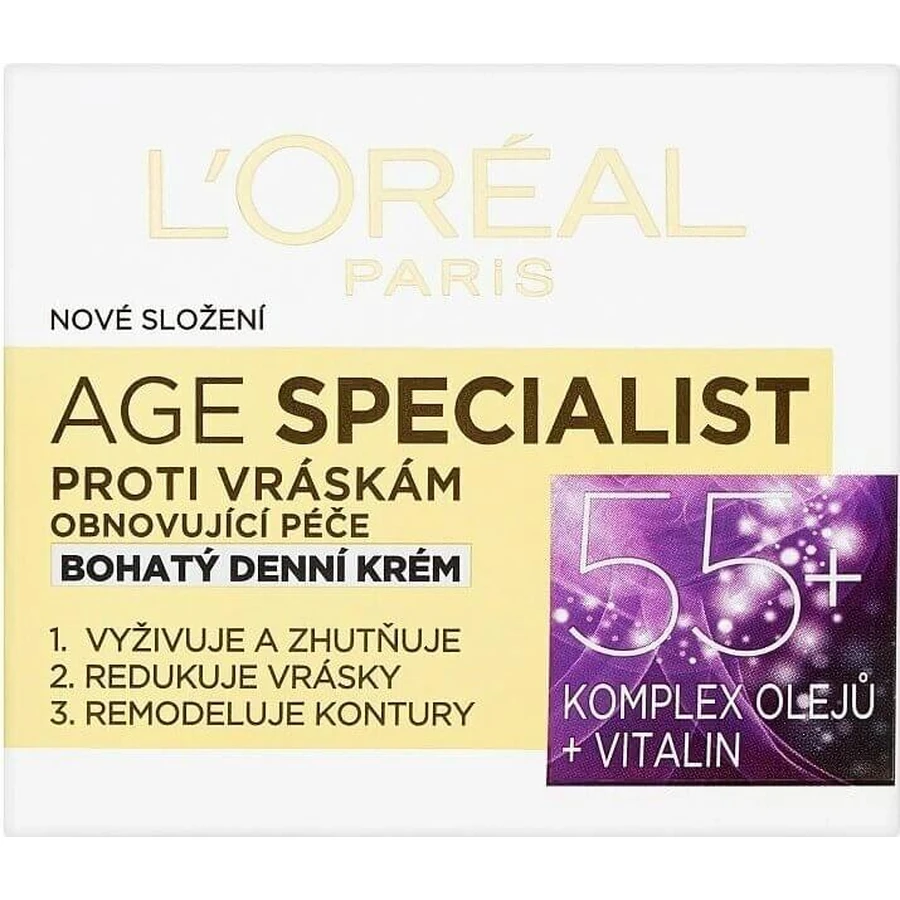 L'Oréal Paris Age Specialist 55+ 1×50 мл, денний крем: ціни та характеристики