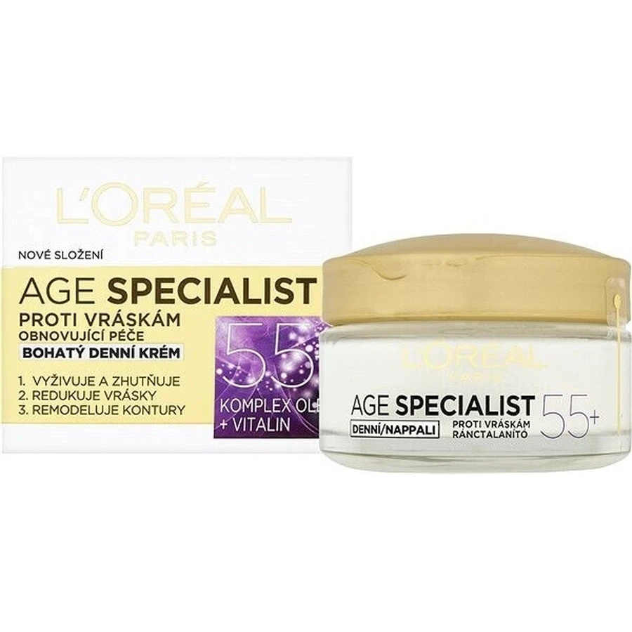 L'Oréal Paris Age Specialist 55+ 1×50 мл, денний крем: ціни та характеристики