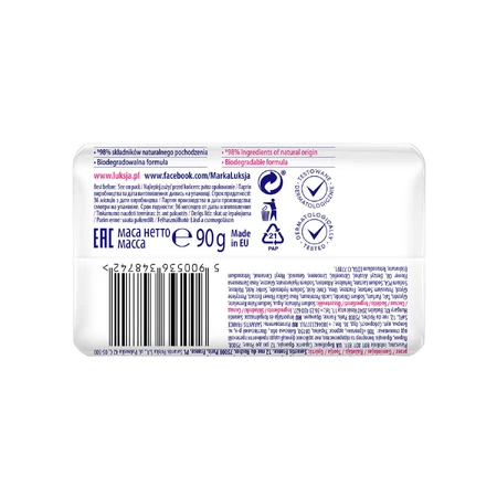 Luxja Creamy & Soft, кремовое брусковое мыло, увлажняющее, с розой и молочными протеинами, 90 г.: цены и характеристики