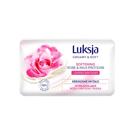 Luxja Creamy & Soft, кремовое брусковое мыло, увлажняющее, с розой и молочными протеинами, 90 г.: цены и характеристики
