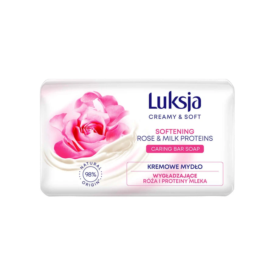 Luxja Creamy & Soft, кремовое брусковое мыло, увлажняющее, с розой и молочными протеинами, 90 г.: цены и характеристики