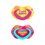 Canpol Babies, пустушка, силіконова, симетрична, Neon Love, рожева, 22/653, 6-18 місяців, 2 штуки: ціни та характеристики