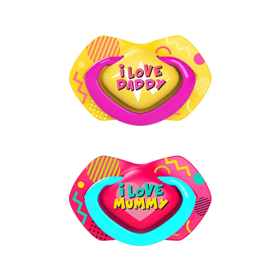 Canpol Babies, пустушка, силіконова, симетрична, Neon Love, рожева, 22/653, 6-18 місяців, 2 штуки: ціни та характеристики