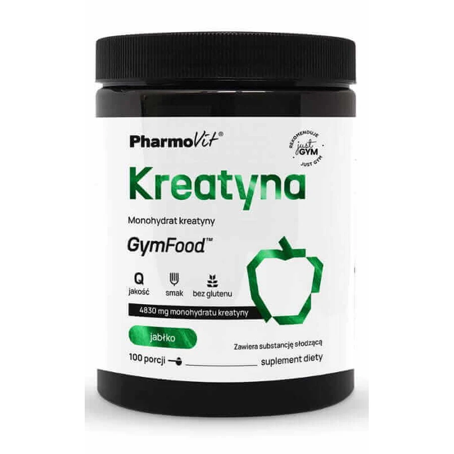 Креатин моногидрат 500г яблочный вкус GymFood Pharmovit: цены и характеристики