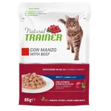 Влажный корм для кошек с говядиной для взрослых кошек, 85 г, Natural Trainer