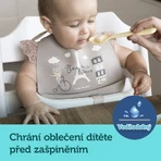Canpol babies Bonjour Paris Силіконовий нагрудник з кишенькою синій: ціни та характеристики