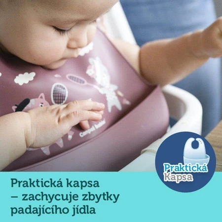 Canpol babies Bonjour Paris Силіконовий нагрудник з кишенькою синій: ціни та характеристики