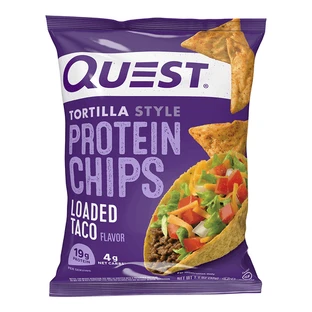 Quest Tortilla Style Protein Chips, Протеиновые чипсы, со вкусом тако, 32 г.