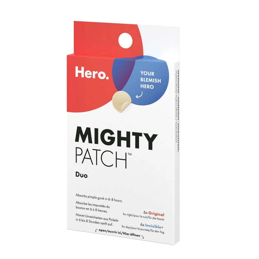 Гідроколоїдні пластирі Mighty Patch Duo від прищів, 12 шт, Hero: ціни та характеристики