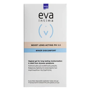 Eva Intima Moist Довготривалий зволожуючий вульво-вагінальний гель рН 3.0, 9 вагінальних аплікаторів, Intermed