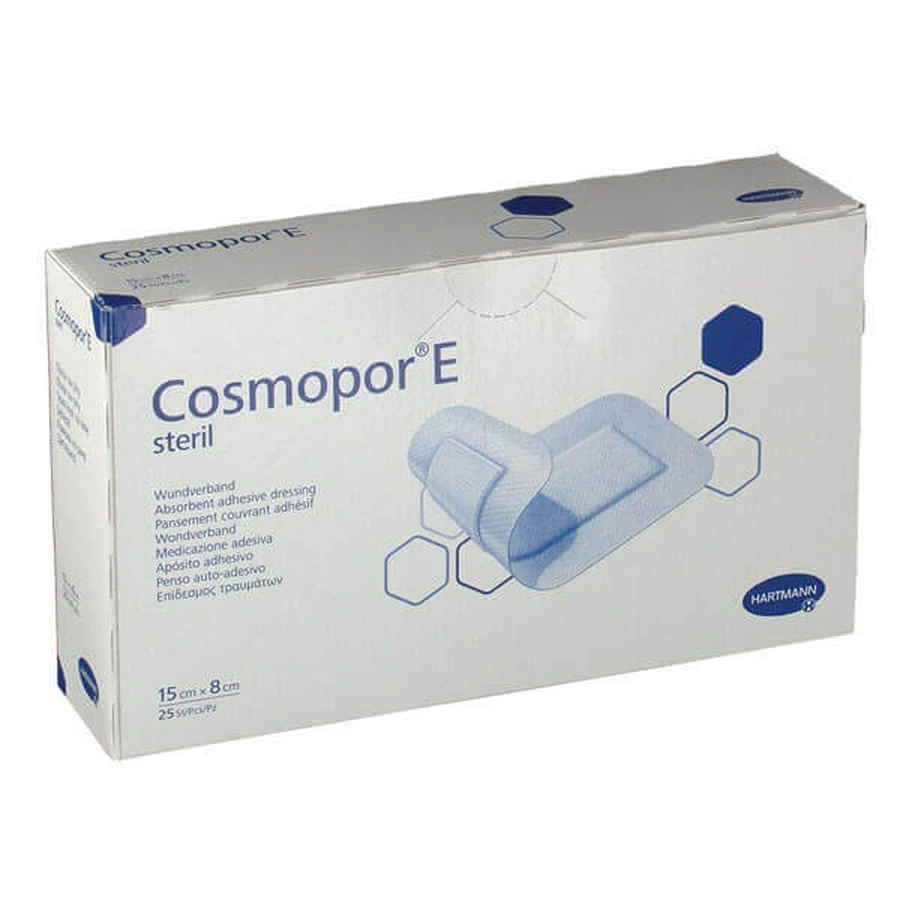 Космопор E, послеоперационная повязка, яови, 15 см x 8 см, 25 штук ДЕФЕКТИРОВАННАЯ УПАКОВКА: цены и характеристики